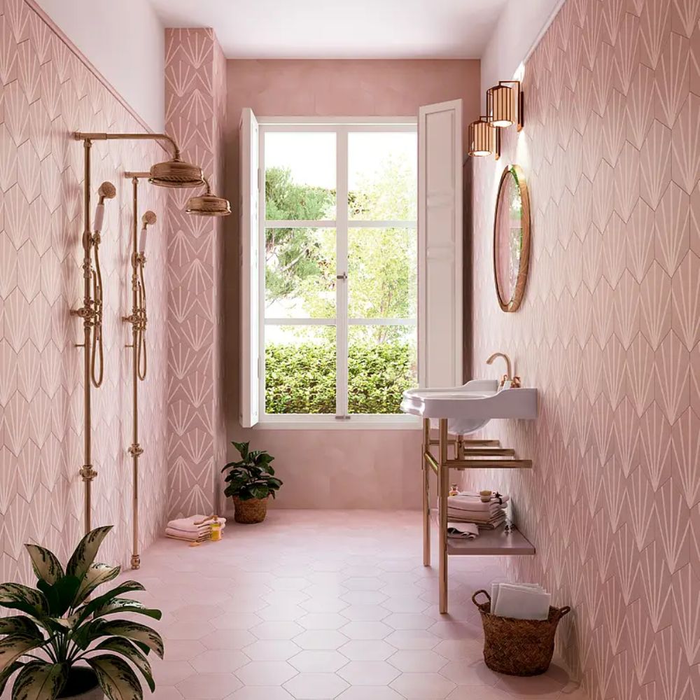 Meraki Base Rosa Porcelain Tile 19.8 x 22.8cm-Delforno
