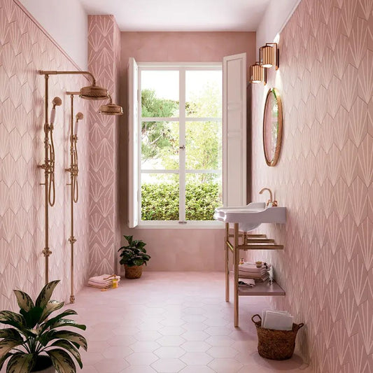 Meraki Base Rosa Porcelain Tile 19.8 x 22.8cm-Delforno