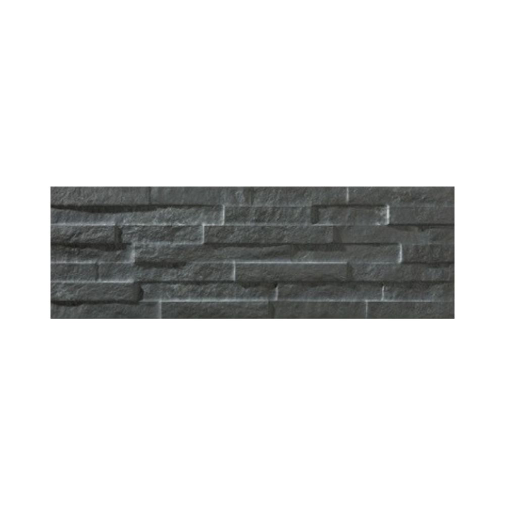 Brickstone Black Porcelain Tile 16.3 x 51.7cm-Delforno