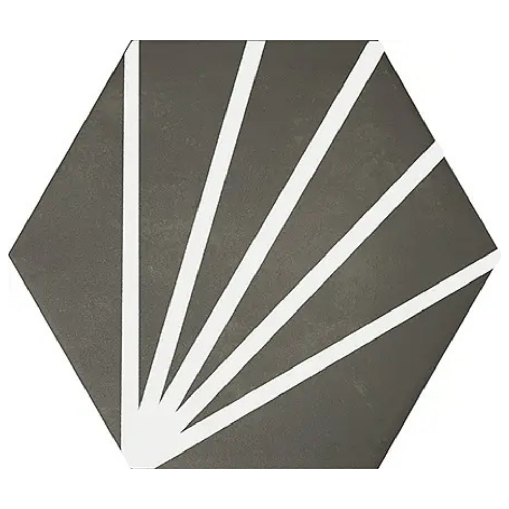 Meraki Negro Porcelain Tile 19.8 x 22.8cm-Delforno