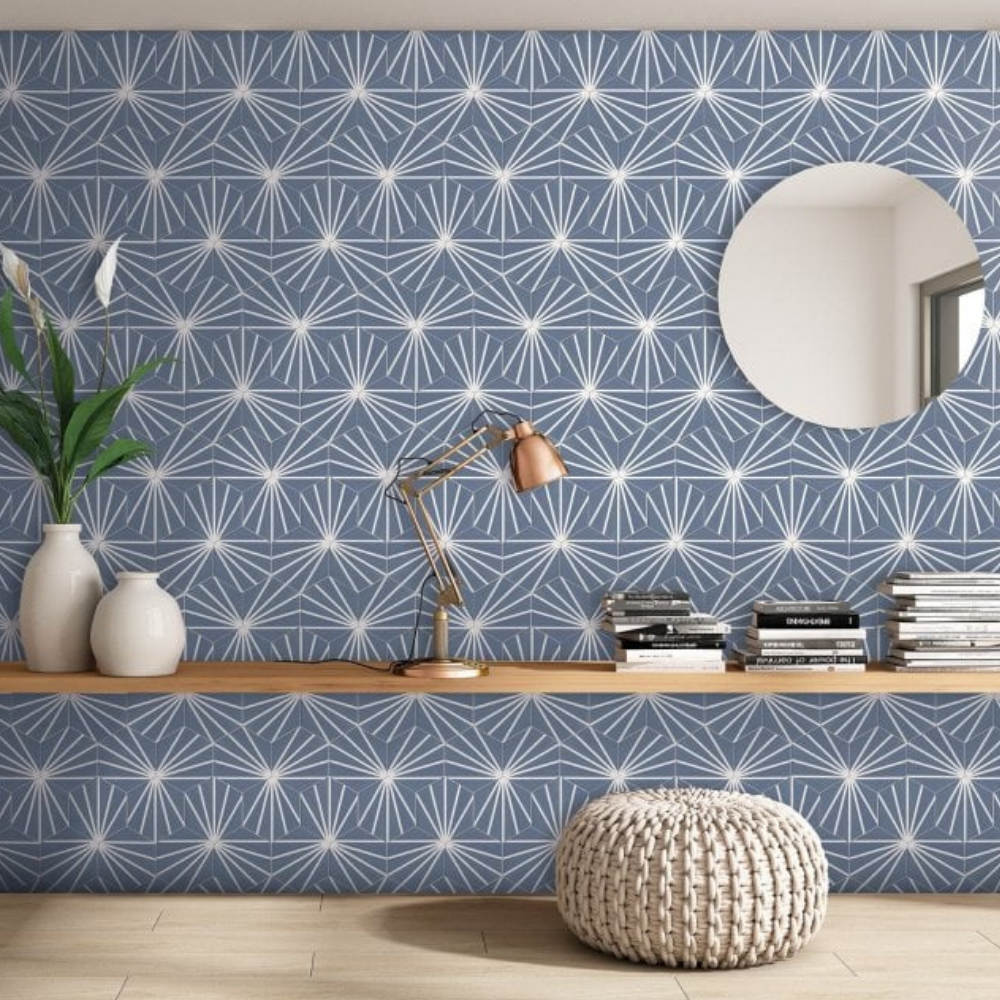 Meraki Azul Porcelain Tile 19.8 x 22.8cm-Delforno