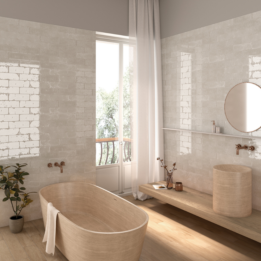 Alma Blanco Porcelain Tile 10 x 30cm-Delforno