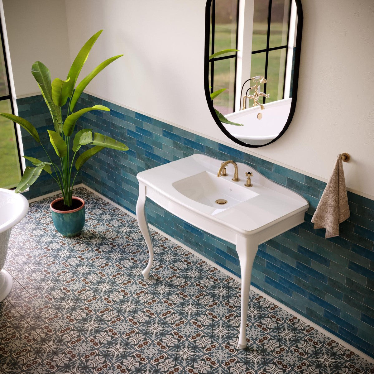 Authentic Pattern Iris Porcelain Tile 15 x 15cm-Delforno Tiles & Timber-Delforno
