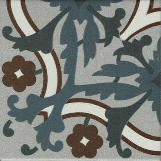 Authentic Pattern Iris Porcelain Tile 15 x 15cm-Delforno