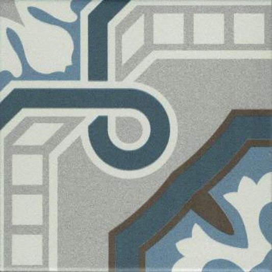 Authentic Pattern Pavot Porcelain Tile 15 x 15cm-Delforno