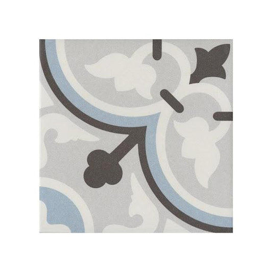 Authentic Pattern Ravi Blue Porcelain 20 x 20cm-Delforno