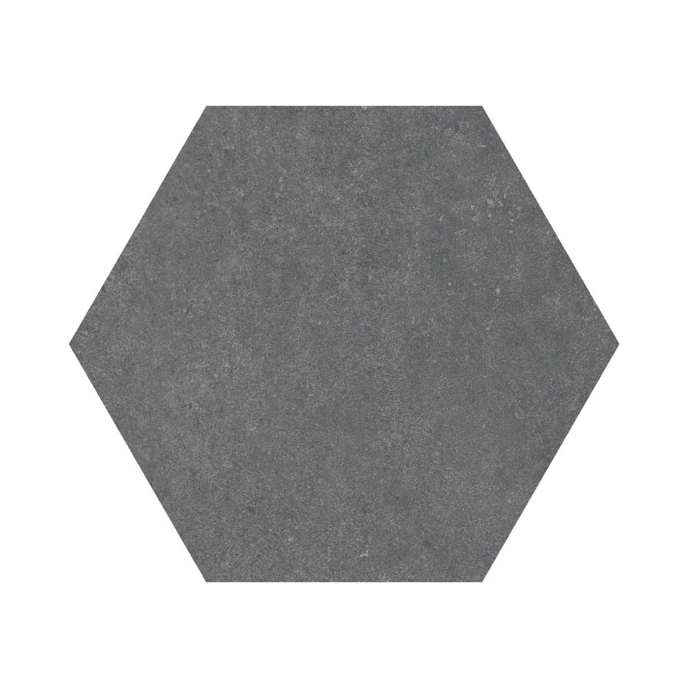 Traffic Dark Grey Hex Porcelain Tiles 25x25cm-Delforno