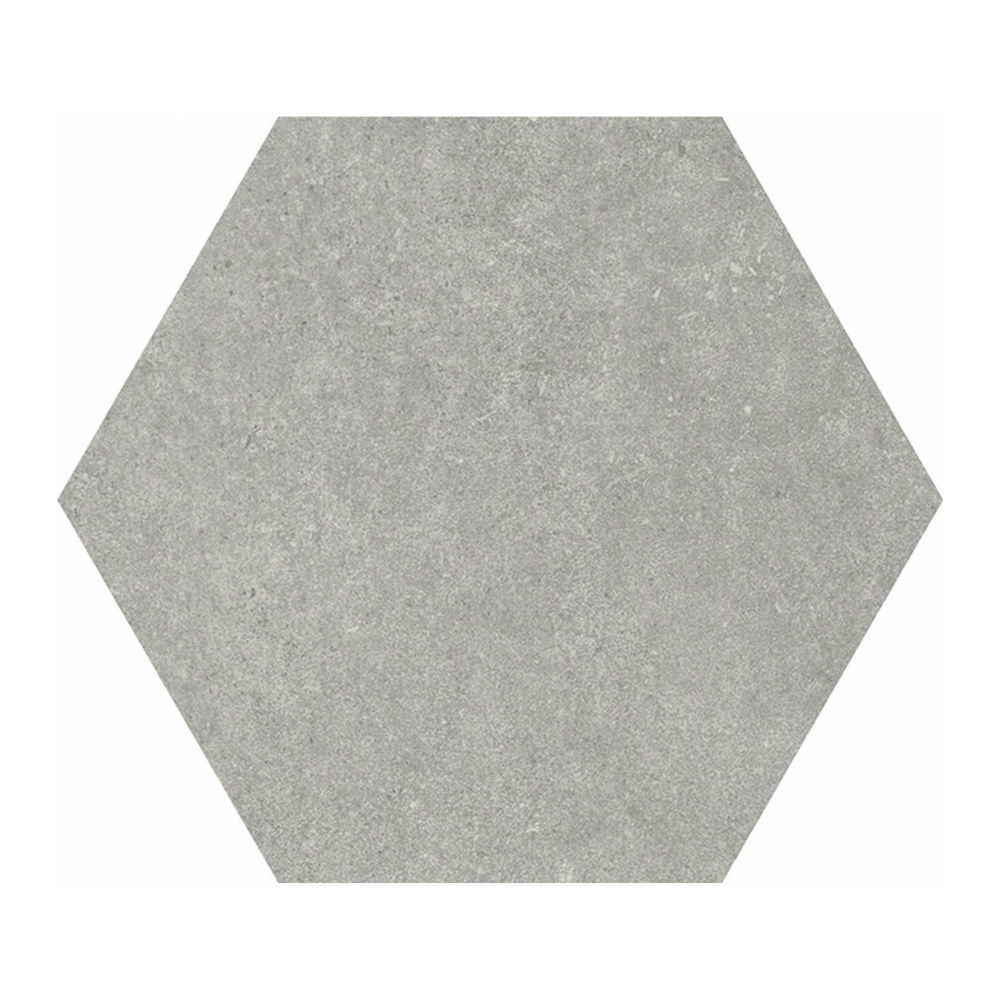 Traffic Grey Hex Porcelain Tile 25 x 25cm-Delforno