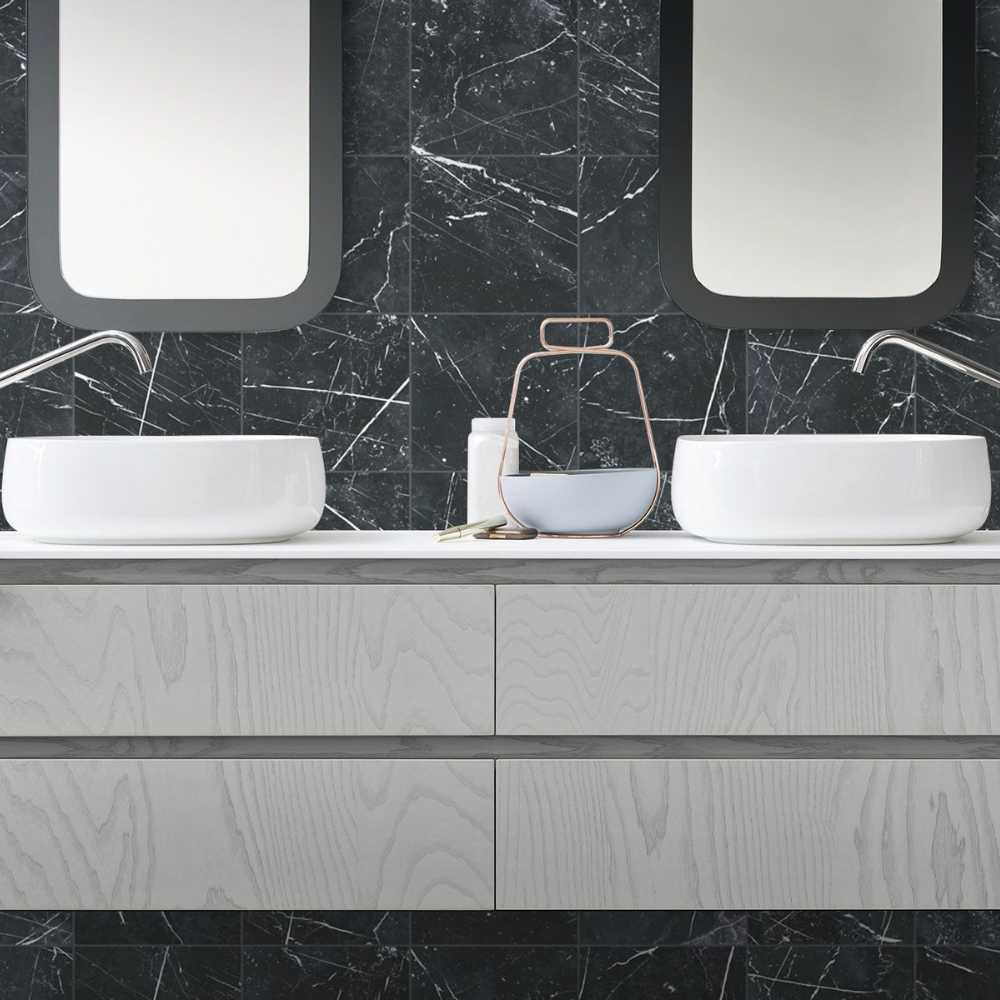 Marquina Classic Porcelain Tile 25 x 25cm-Delforno
