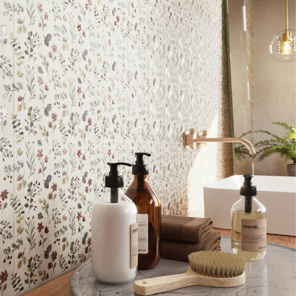 Garden Whisper Porcelain Tile 25 x 25cm-Delforno