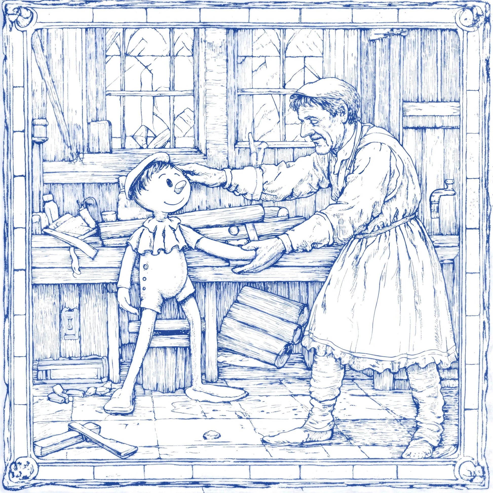 Once Upon A Time Porcelain Tile 25 x 25cm-Delforno