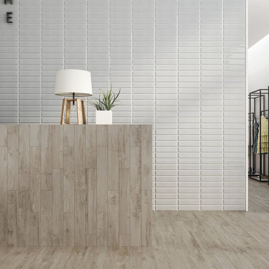 Nebraska Maple Porcelain Tile 9.8 x 59.3cm-Delforno