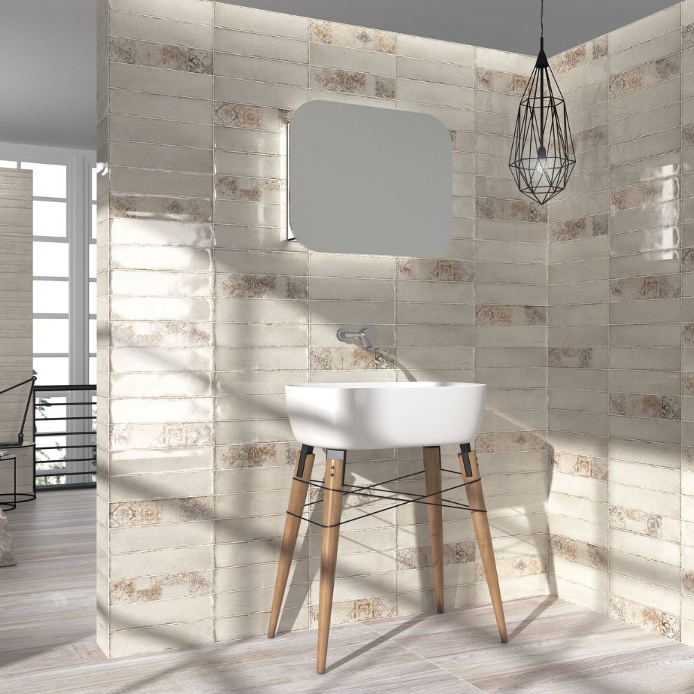 Soul Ivory Brillo Porcelain Tile 7.5 x 30cm – Delforno
