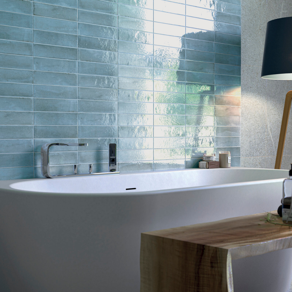 Nala Aqua Porcelain Tile 6 x 24.6cm-Delforno