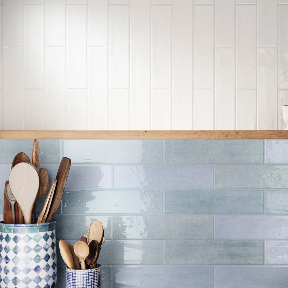 Rustico Blanco Brillo Ceramic Tile 7.5 x 30cm-Delforno