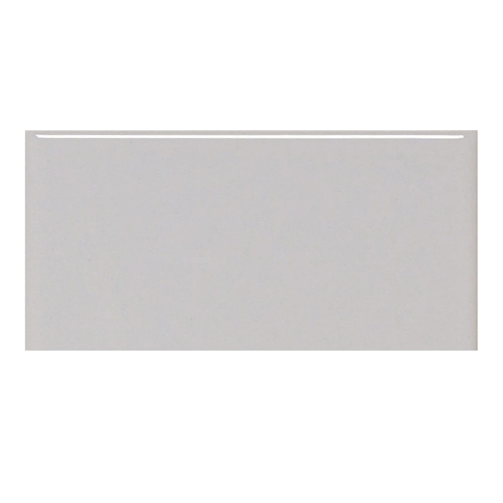 Gris Liso Brillo Ceramic Tile 7.5 x 15cm-Delforno