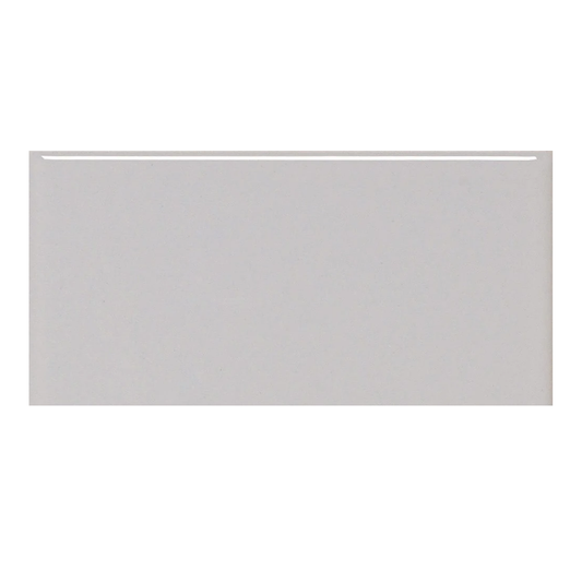 Gris Liso Brillo Ceramic Tile 7.5 x 15cm-Delforno