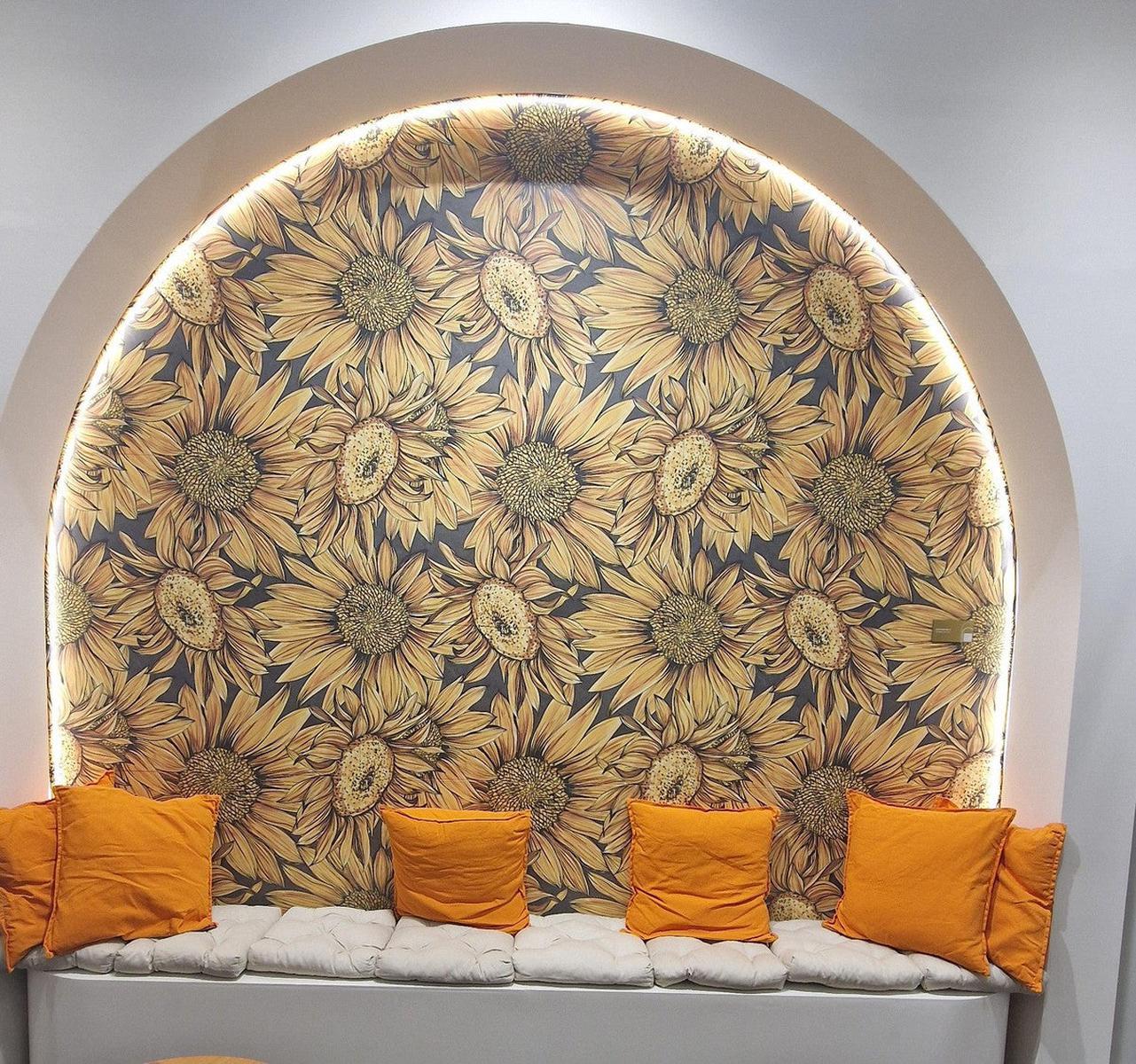 Botanicals Golden Flower Porcelain Tiles 100 x 50cm-Delforno