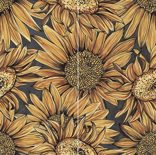 Botanicals Golden Flower Porcelain Tiles 100 x 50cm-Delforno