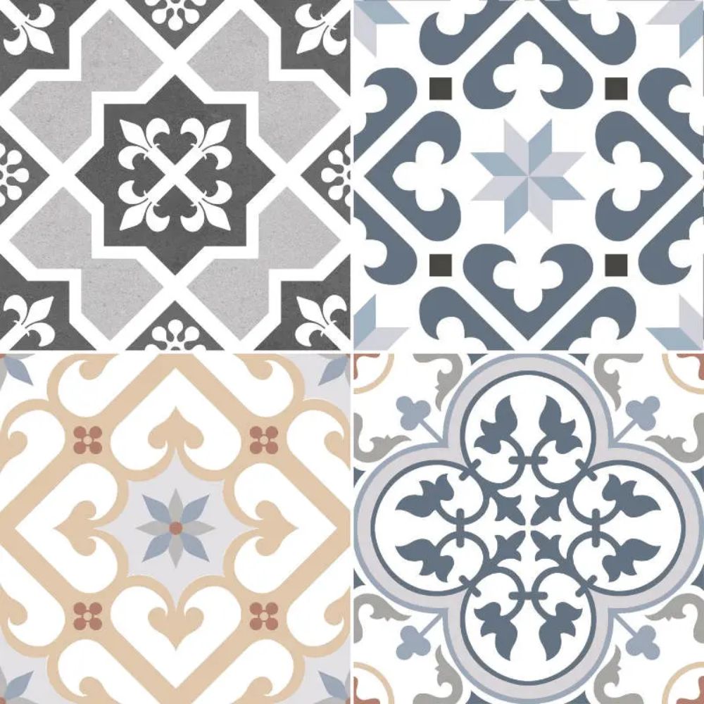 Origin Mix Pattern Porcelain Tile 45 x 45cm-Delforno