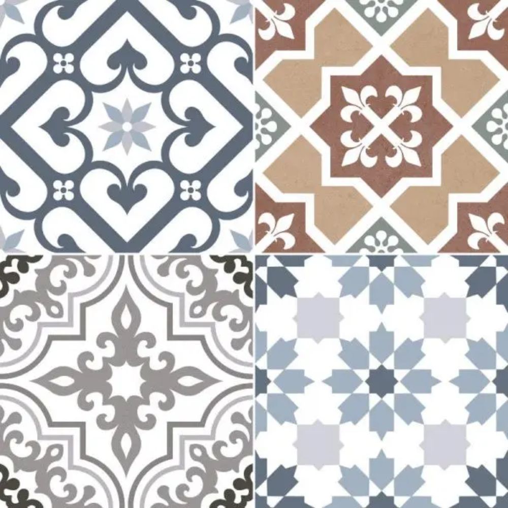 Origin Mix Pattern Porcelain Tile 45 x 45cm-Delforno