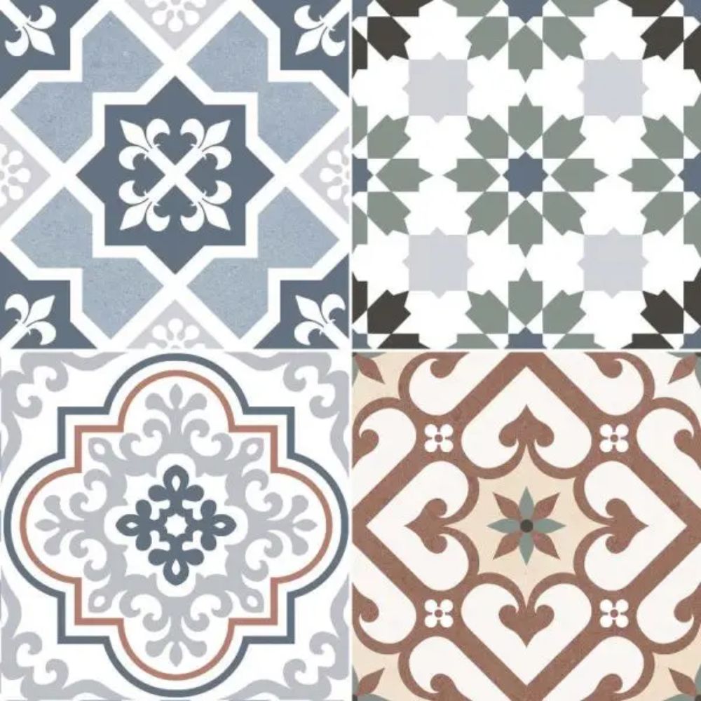 Origin Mix Pattern Porcelain Tile 45 x 45cm-Delforno