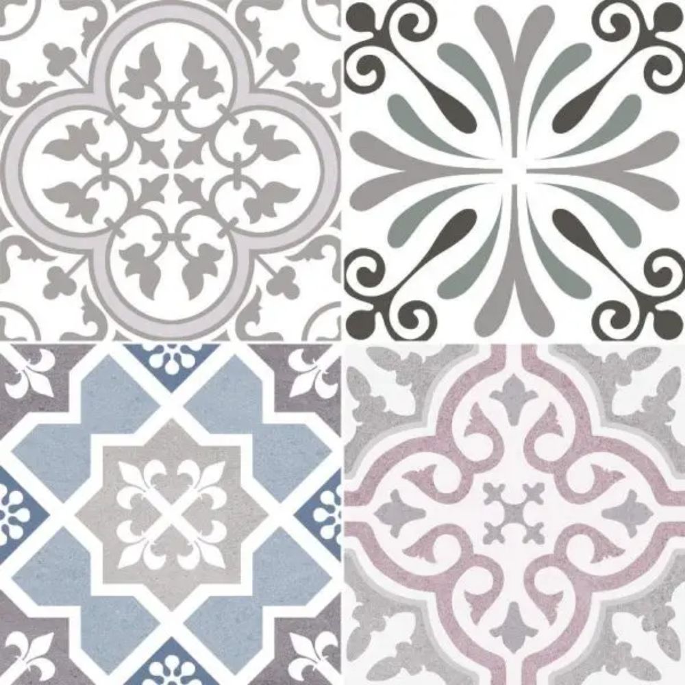 Origin Mix Pattern Porcelain Tile 45 x 45cm-Delforno