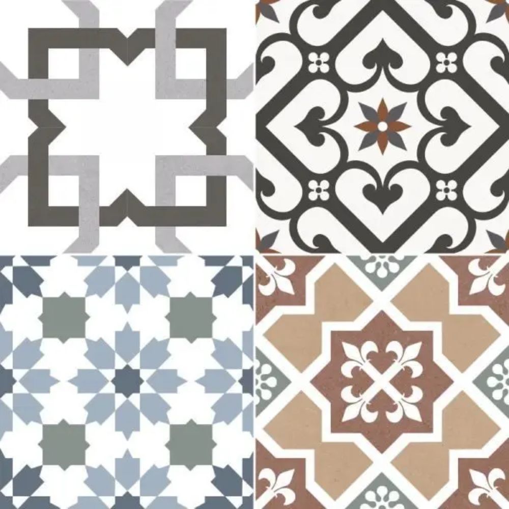 Origin Mix Pattern Porcelain Tile 45 x 45cm-Delforno