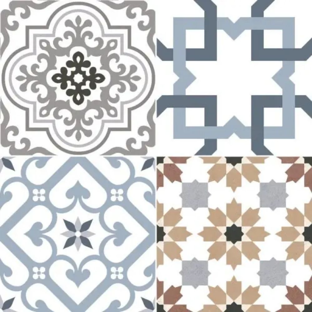 Origin Mix Pattern Porcelain Tile 45 x 45cm-Delforno