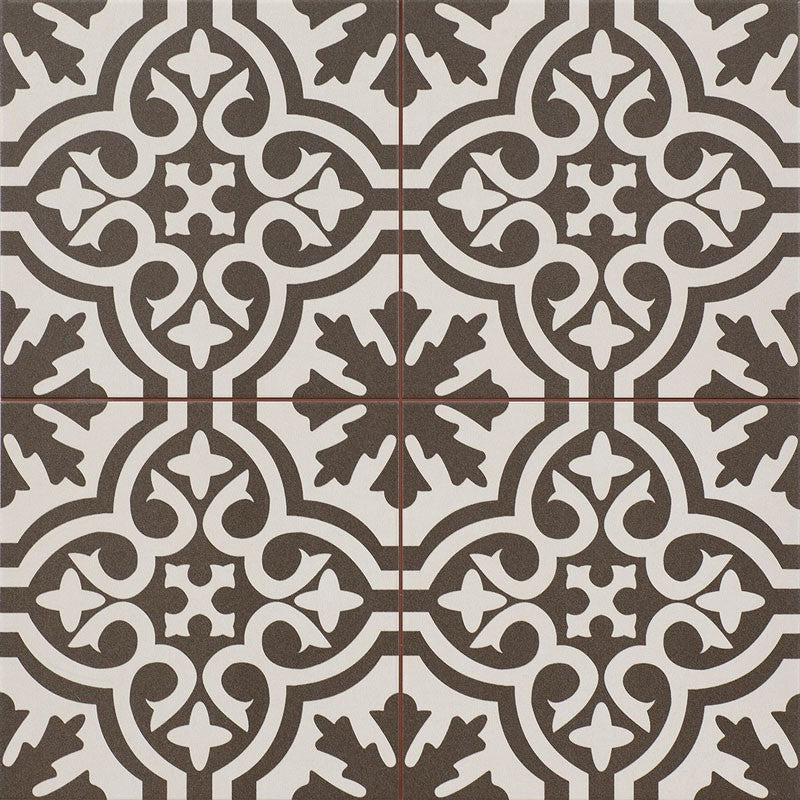 Berkeley Charcoal Ceramic Tile 45 x 45cm-Delforno