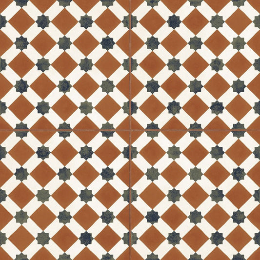 Henley Red Ceramic Tile 45 x 45cm-Delforno