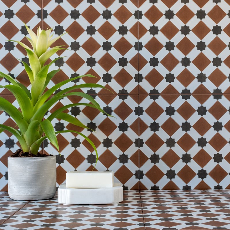 Henley Red Ceramic Tile 45 x 45cm-Delforno