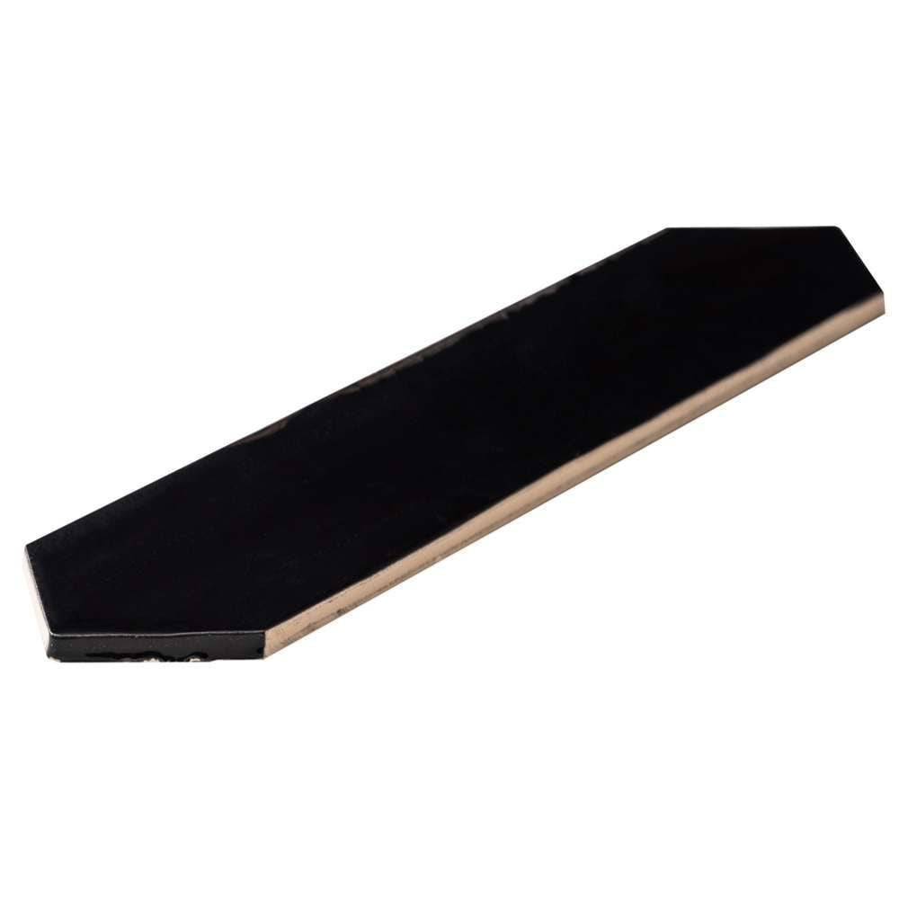 Tribeca Picket Black Ceramic Tile 6.5 x 33.2cm-Delforno