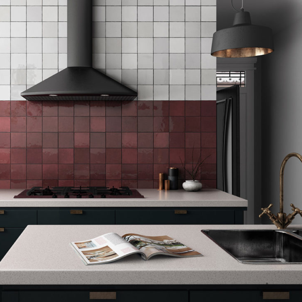 Artisan White Ceramic Tile 13.2 x 13.2cm-Delforno