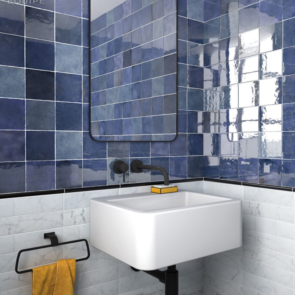 Artisan Colonial Blue Ceramic Tile 13.2 x 13.2cm-Delforno