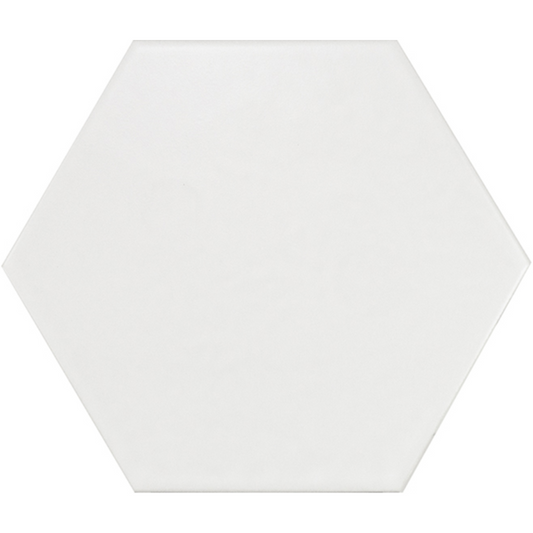 Hexatile Blanco Matt Porcelain Tile 17.2 x 20cm-Delforno