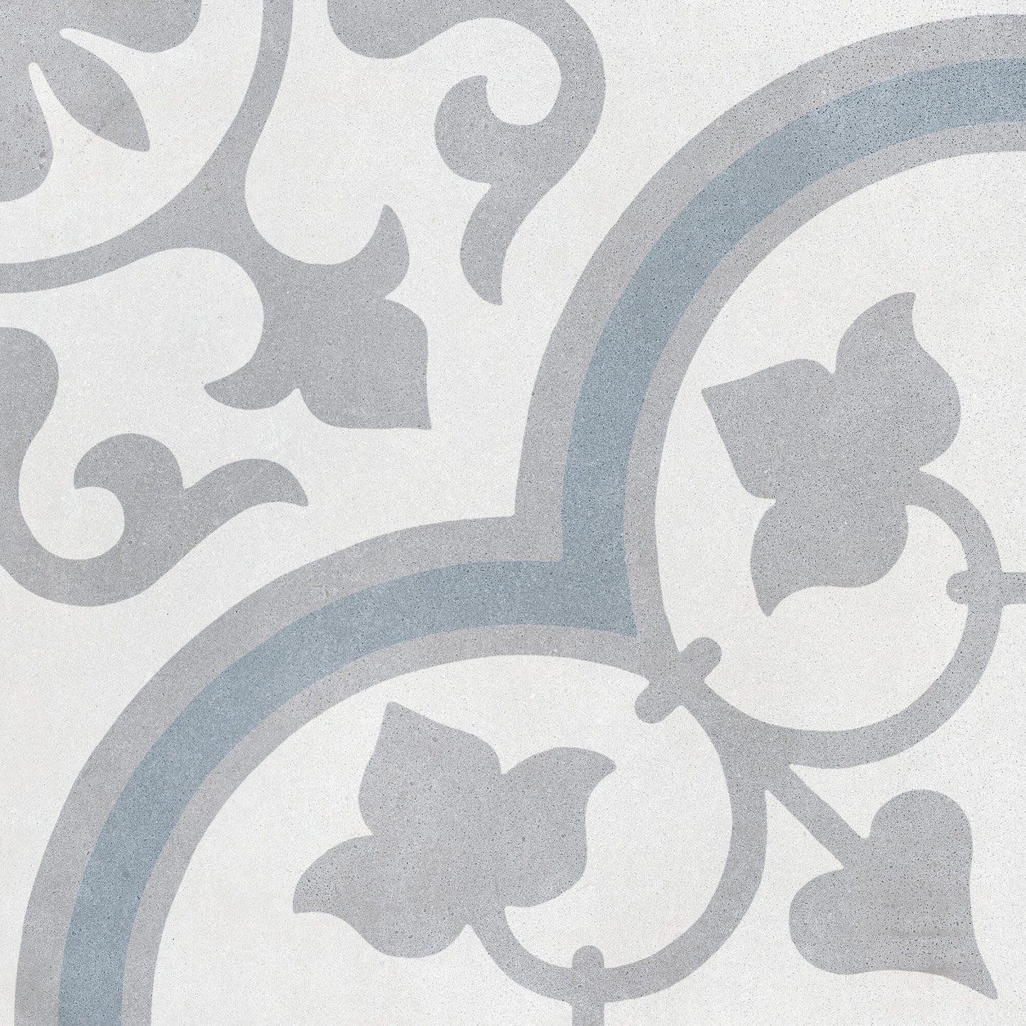 Havana Silver Ornate Porcelain Tile 22.3 x 22.3cm