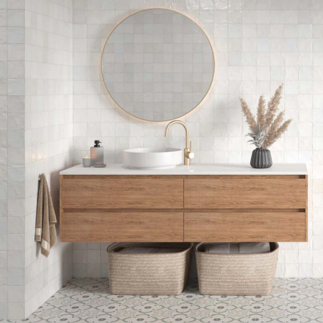 Riad White Ceramic Tile 10 x 10cm-Delforno