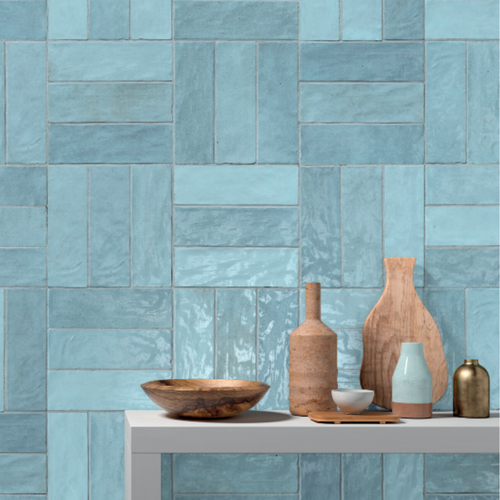 Riad Sky Ceramic Tile 6.5 x 20cm