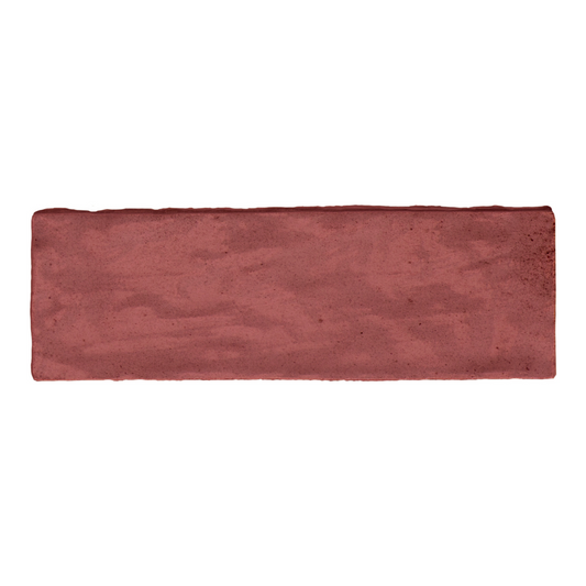 Riad Red Ceramic Tile 6.5 x 20cm-Delforno