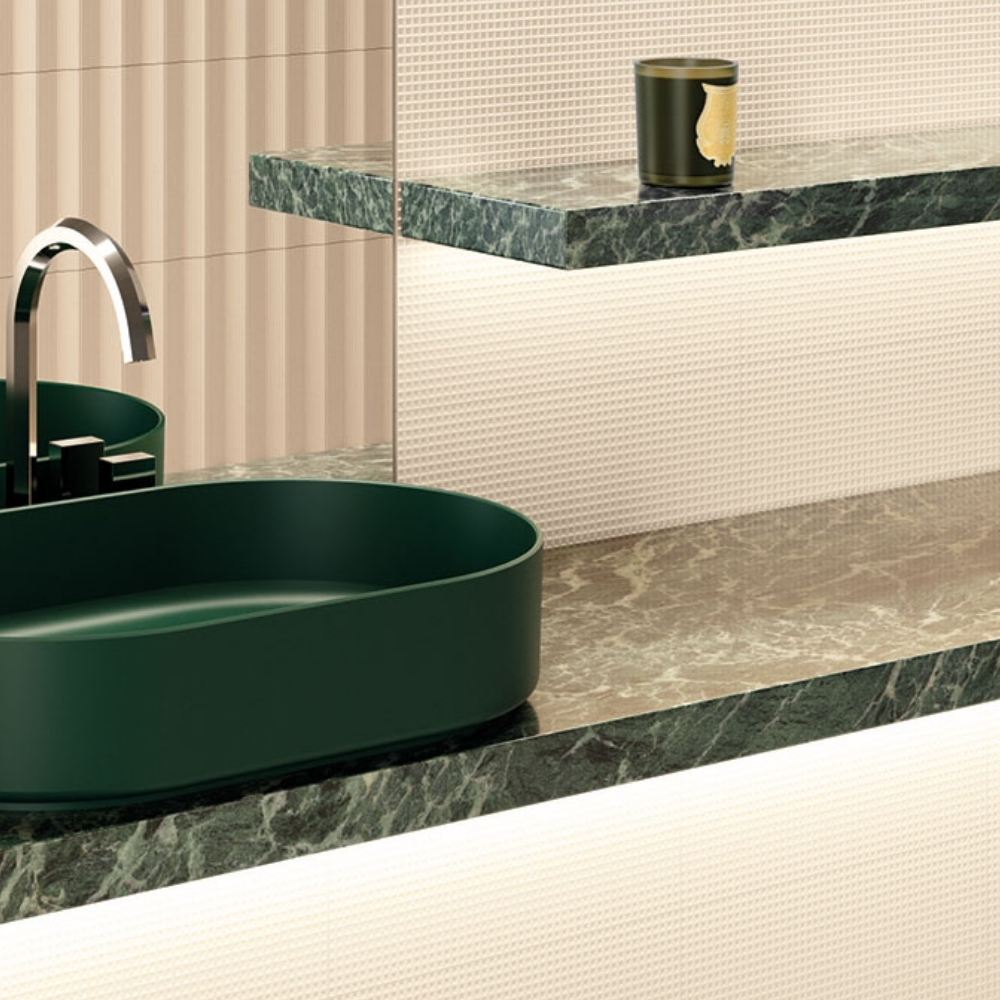 Pique Waffle Sand Ceramic Tile 20 x 40cm-Delforno