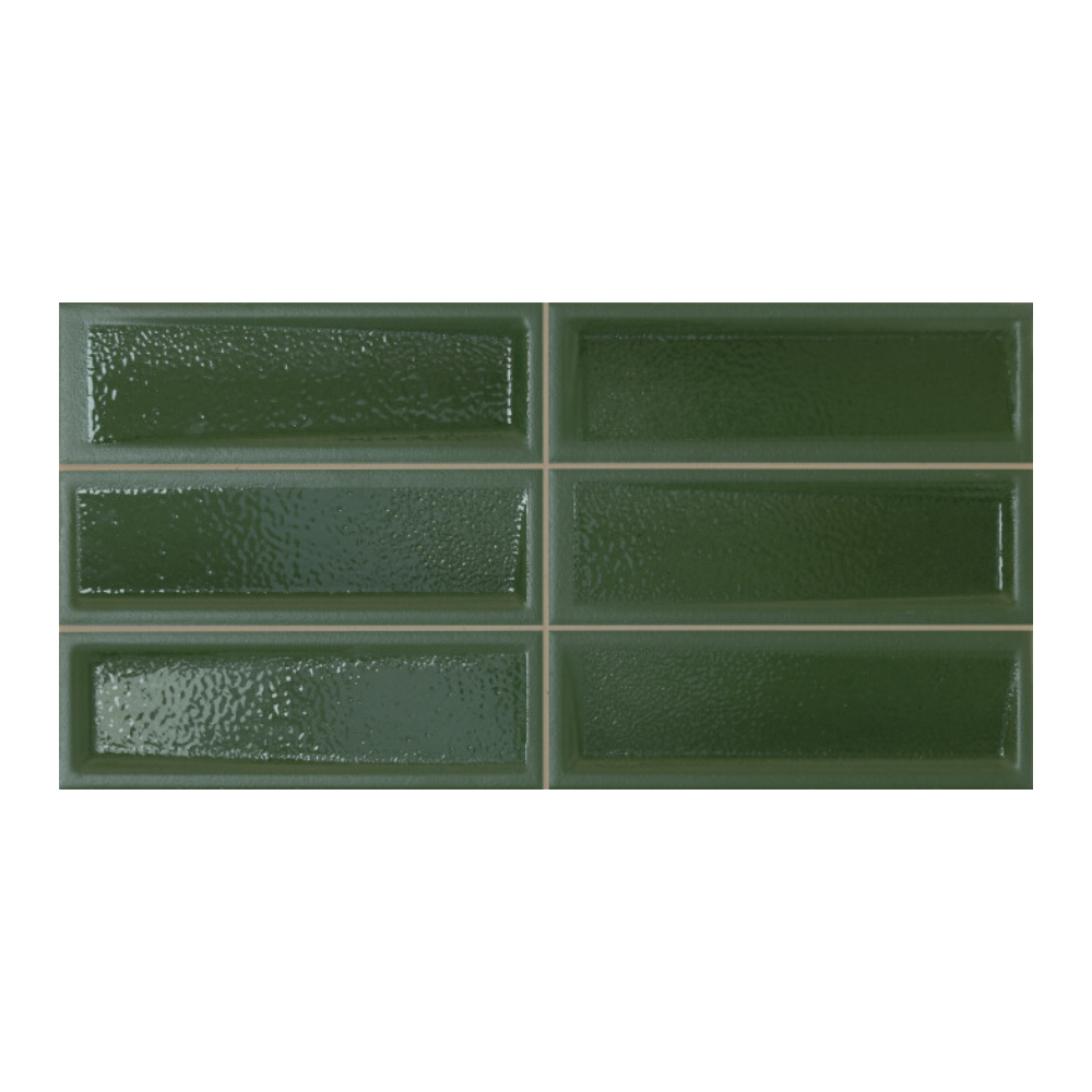Levels Green Ceramic Tile 20 x 40cm-Harmony-Delforno