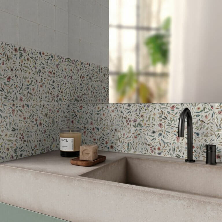 Mayolica Garden Porcelain Tile 15 x 15cm-Delforno