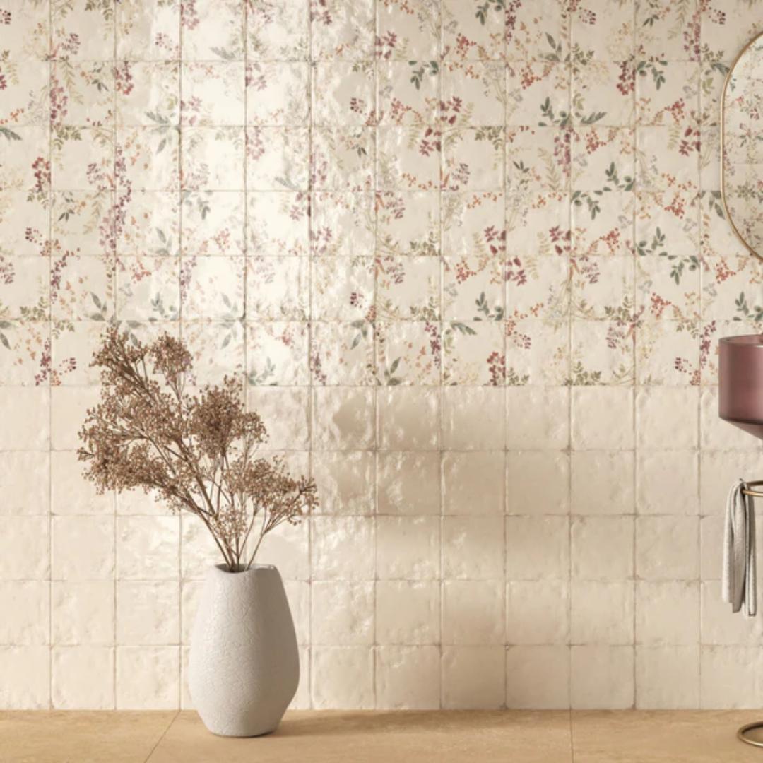 Mayolica Forest Porcelain Tile 15 x 15cm-Delforno