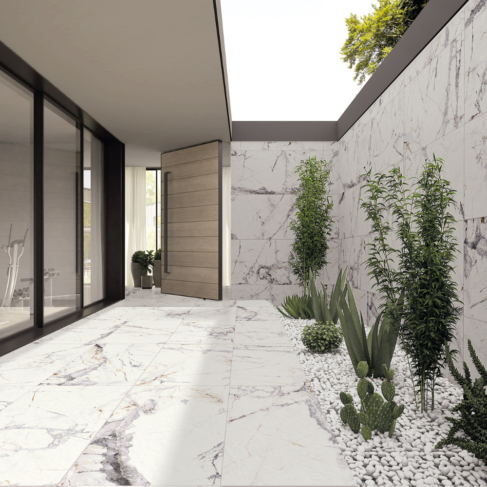 Allure White Porcelain Tile 60 x 120cm-Delforno