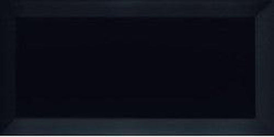 Metro Collection Victorian Black Brillo Porcelain Tile 7.5 x 15cm-Delforno