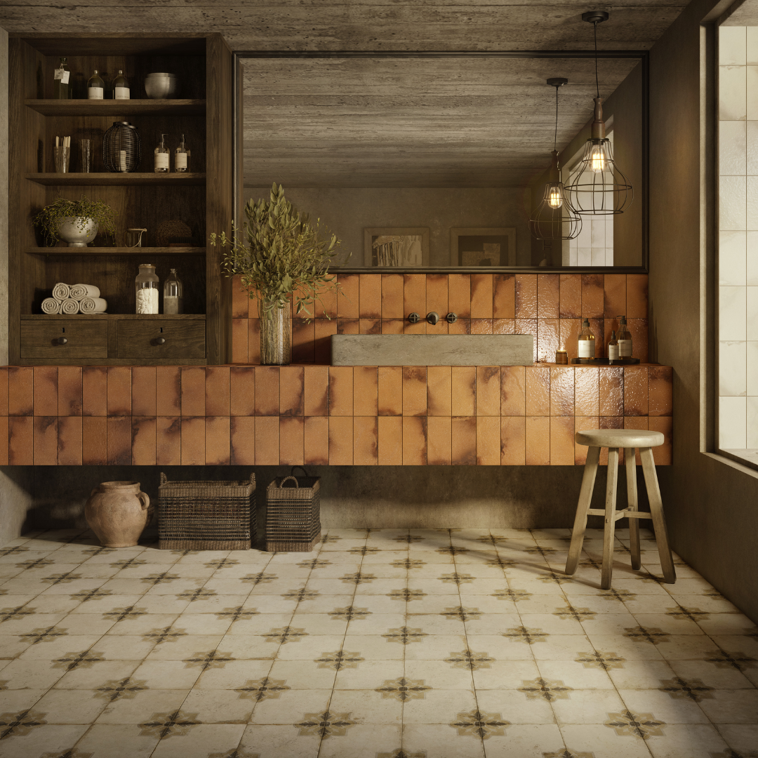 FS Workshop Marigold Ceramic Tile 45 x 45cm