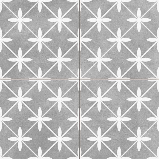Star Grey Porcelain Tile 45 x 45cm-Delforno