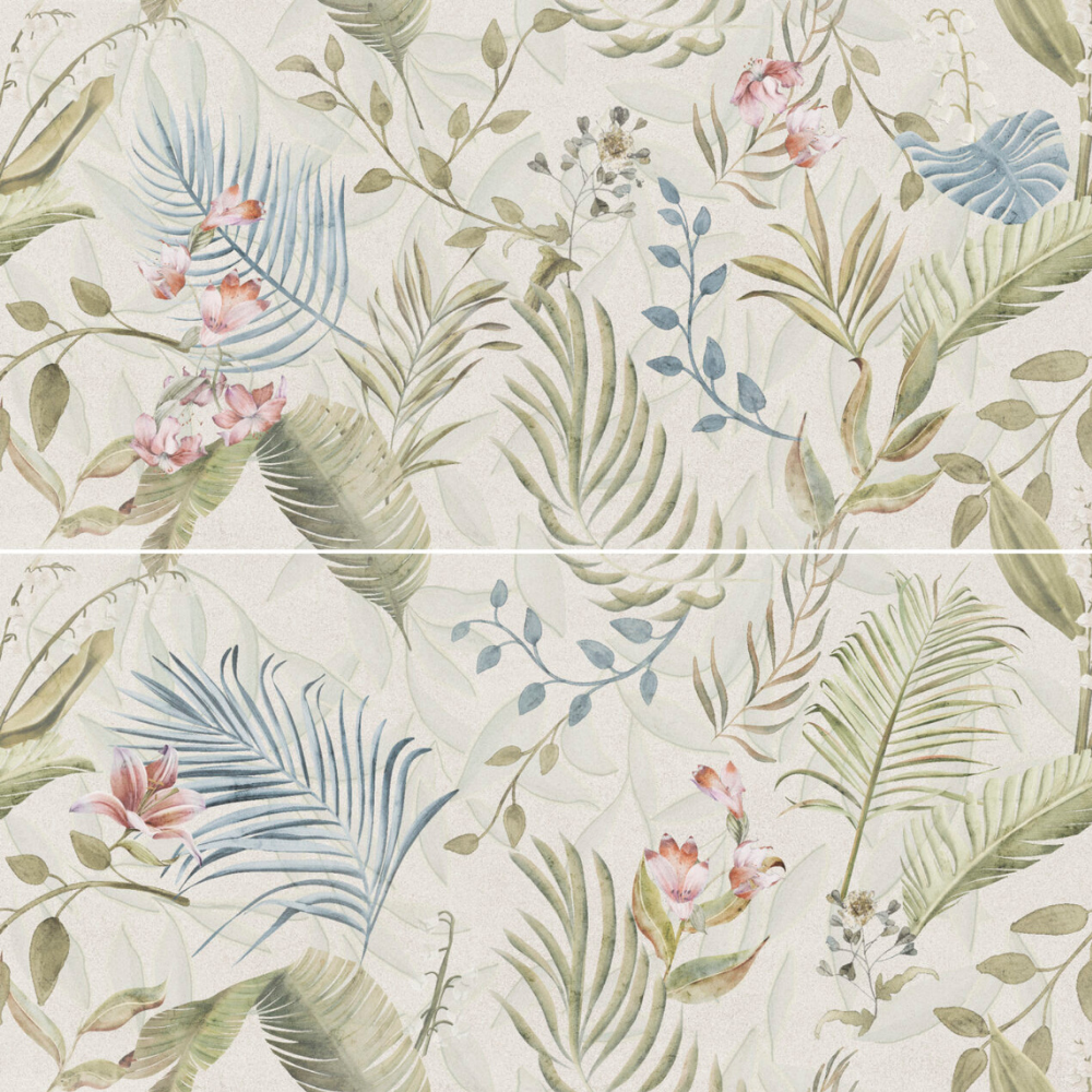 Dec Floral Porcelain Tile 60 x 120cm-Delforno