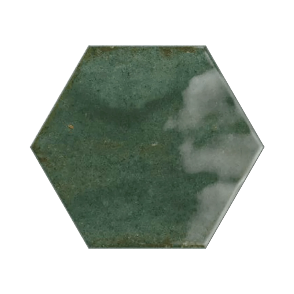 Hope Olive Hexagon Ceramic Tile 15 x 17.3cm